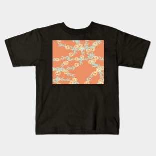 orange  floral pattern Kids T-Shirt